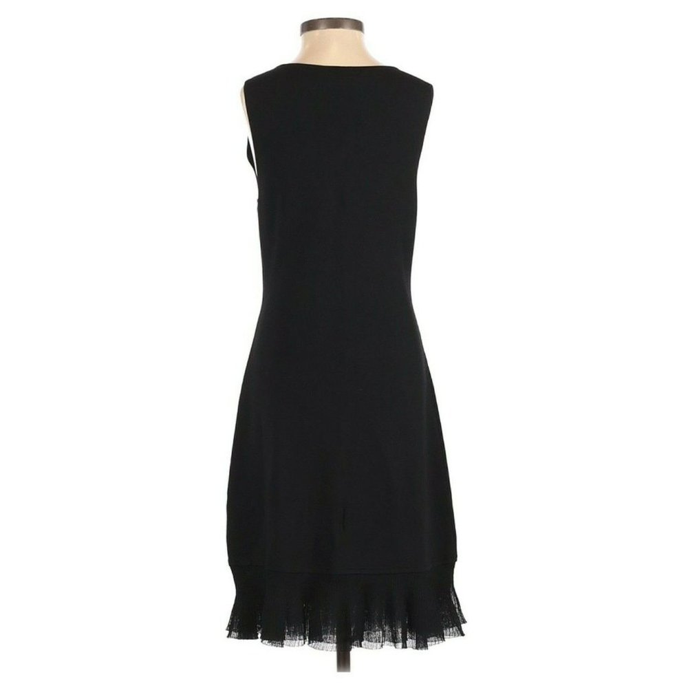 Theory Dress Torylevina Black Sleeveless Ruffle Hem Knit - Picture 5 of 13